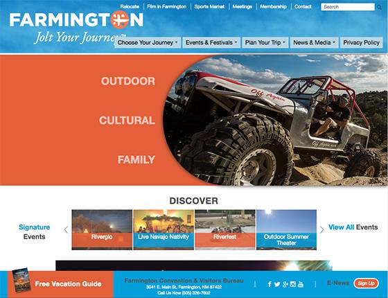 Farmington homepage - after