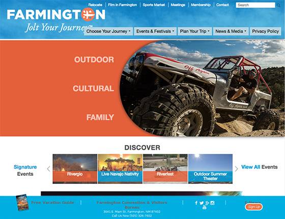 Farmington Homepage — Before