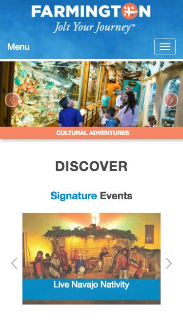 Farmington homepage mobile - after