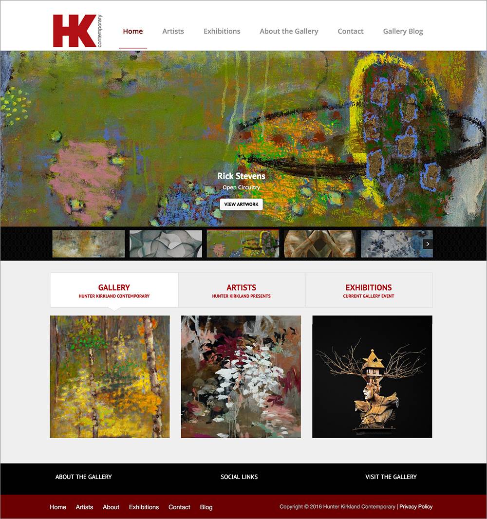 Art Gallery Home Page Design