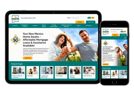 Housing New Mexico - Mobile responsive view