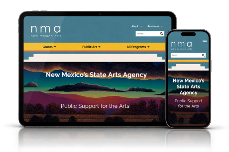 New Mexico Arts - Mobile responsive view