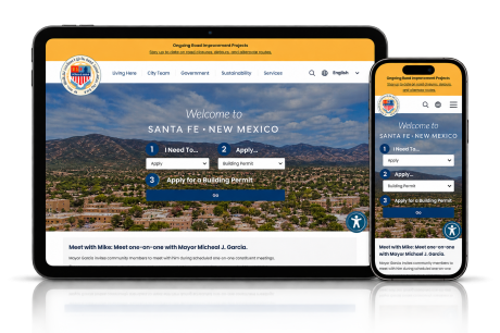 City of Santa Fe - Mobile responsive view