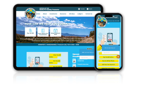 Santa Fe County Treasurer - Mobile responsive view